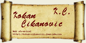 Kokan Čikanović vizit kartica